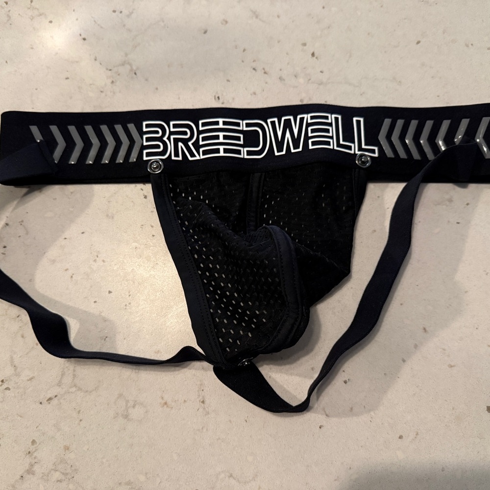 Breedwell Black Men's Mesh Jockstrap, Black, L